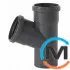 Тройник канализационный Ostendorf HT-Safe 75/75*67˚, Вид канализации: Внутренняя, Тип канализации: Простая, Градус (град.): 67, Модификация: 75/75х67, Цвет: Темно-серый, Диаметр (мм): 75, Материал: Полипропилен PPR, фото 