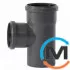 Тройник канализационный Ostendorf HT-Safe 90/75*87˚, Вид канализации: Внутренняя, Тип канализации: Простая, Градус (град.): 90, Модификация: 90/75х87, Цвет: Темно-серый, Диаметр (мм): 90, Материал: Полипропилен PPR, фото 