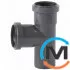 Тройник Ostendorf 50/50*87˚, Вид канализации: Внутренняя, Тип канализации: Простая, Градус (град.): 90, Модификация: 50/50х87, Цвет: Темно-серый, Диаметр (мм): 50, Материал: Полипропилен PPR, фото 