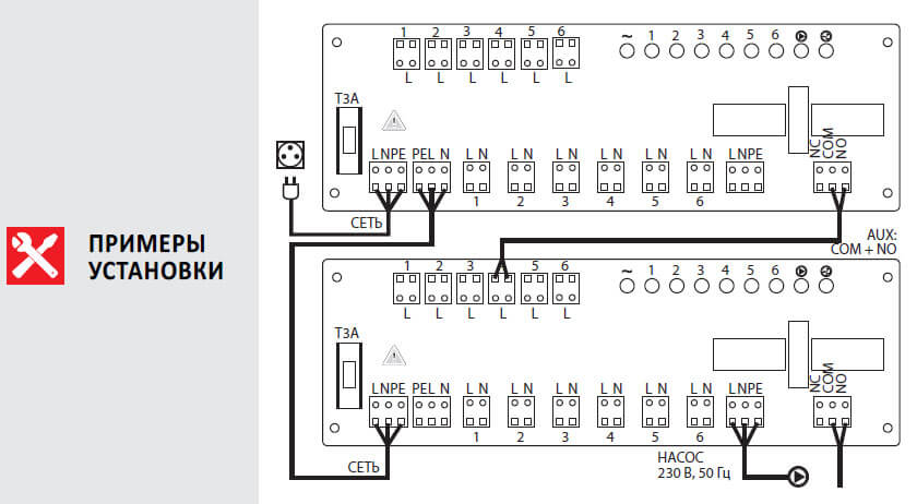 комутатор клемна колодка euroster t6rxustanovka