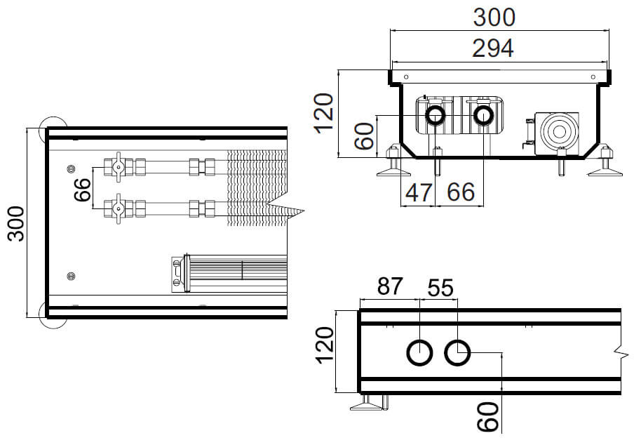 konvektory polvax prinuditelnoe konvekcii s 1 im teploobmennikom 300x120mm plusrazmery