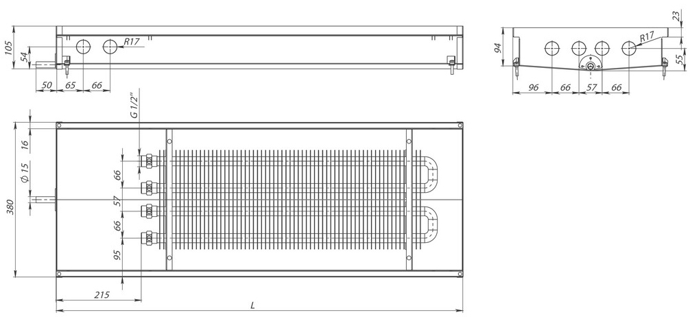 konvektory curry s2 hydro 90 estestvennaya konvektsiya два teploobmennika 380x90mm s drenazhnym otverstiemrazmery