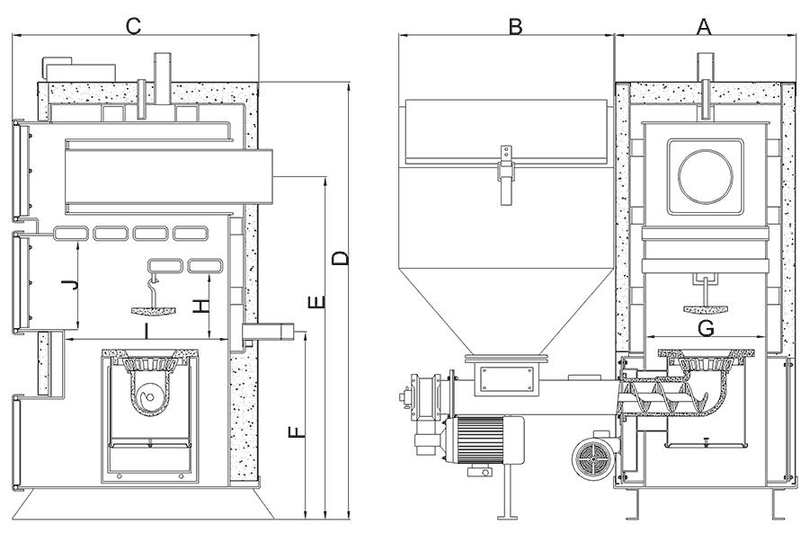 Heiztechnik Q Eko razmery kotla