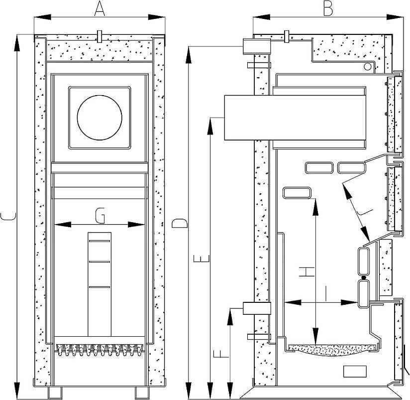 Heiztechnik Q Hit Plus razmery kotla
