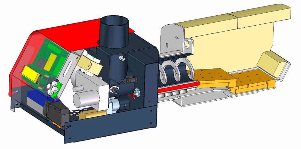 Konstrukcija pelletnaja gorelka Pelltech PV100b PV180b