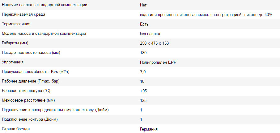 насосна група афрісо пріотерм з фіксірованной температурою1