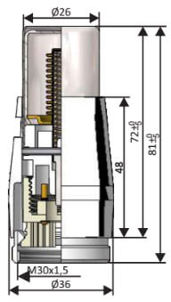 termostaticheska golovka schlosser mini belaya khrom m30x1 5ustanovka