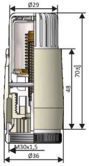 termostaticheska golovka schlosser mini belaya m30x1 51ustanovka